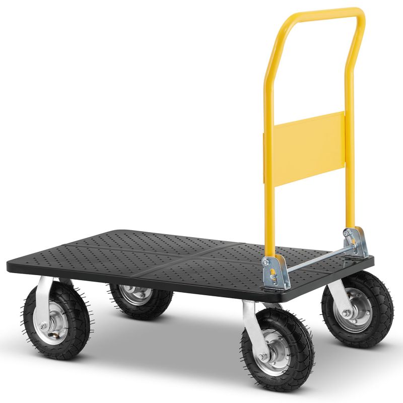 Sammenklappelig lager- og transportvogn med oppustelige hjul HIGHER PRO 300 kg LH10-300-P