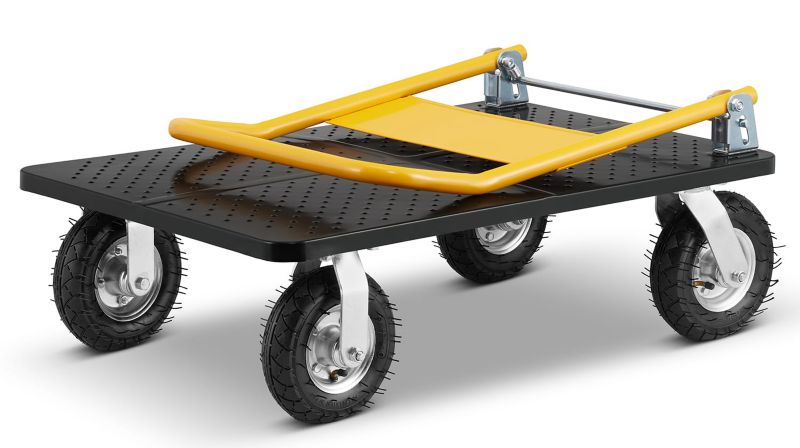 Sammenklappelig lager- og transportvogn med oppustelige hjul HIGHER PRO 300 kg LH10-300-P