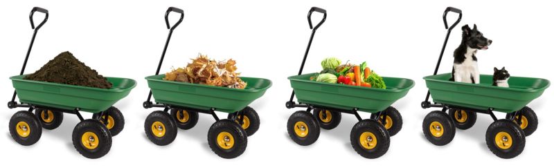 Humberg havevogn 3-i-1 transportvogn, trillebør og tipvogn, 200 kg, 1 stk.