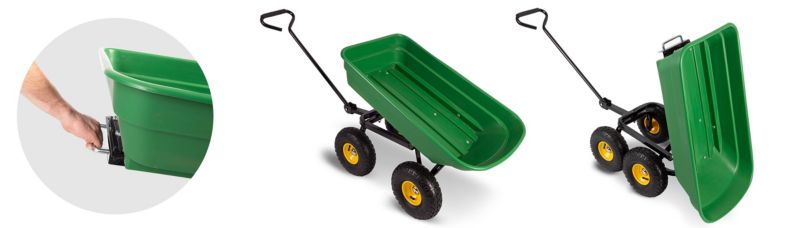 Humberg havevogn 3-i-1 transportvogn, trillebør og tipvogn, 200 kg, 1 stk.