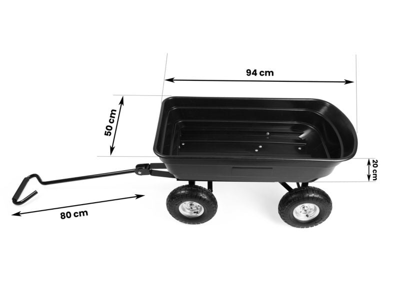 Humberg havevogn 3-i-1 transportvogn, trillebør og tipvogn 300 kg, 1 stk.