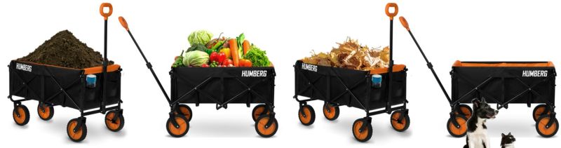 Sammenklappelig Humberg transport- og strandvogn til haven, 90 kg, 1 stk.