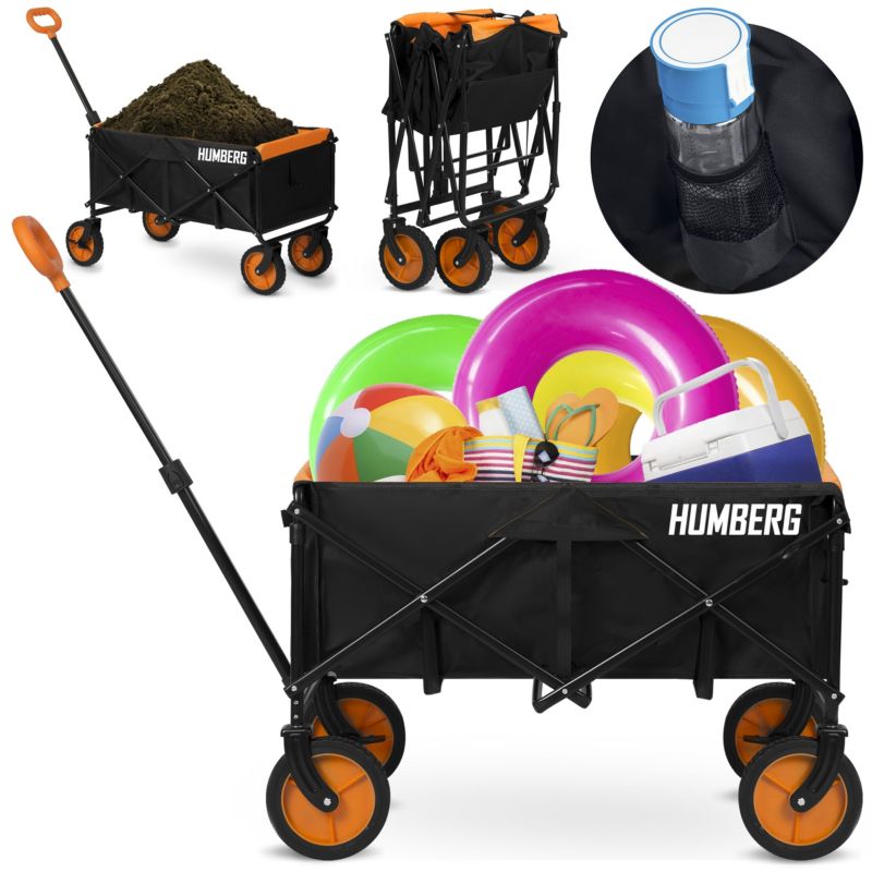 Sammenklappelig Humberg transport- og strandvogn til haven, 90 kg, 1 stk.