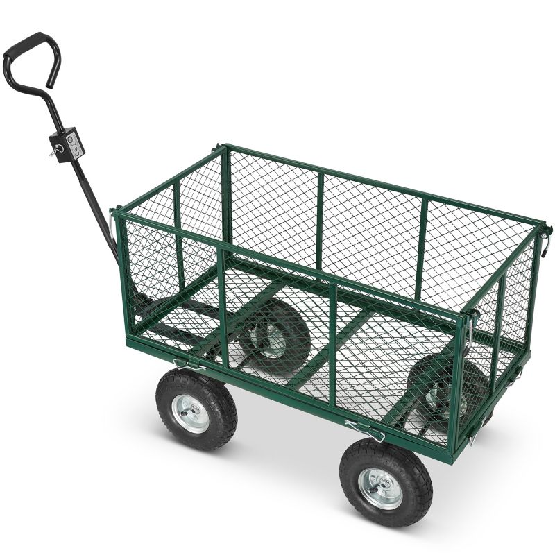 Transportvogn til haven med net, trailer HIGHER 250 L 450 kg + presenning, 1 stk.
