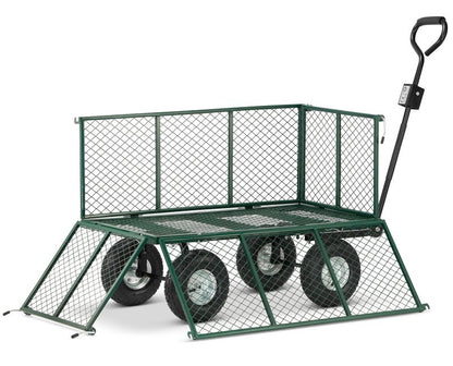 Transportvogn til haven med net, trailer HIGHER 250 L 450 kg + presenning, 1 stk.