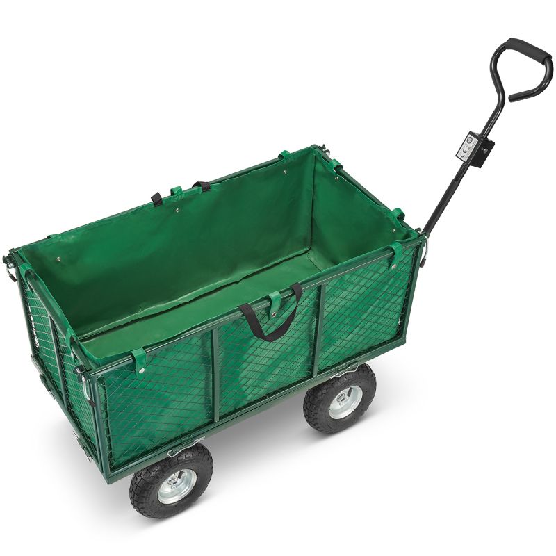 Transportvogn til haven med net, trailer HIGHER 250 L 450 kg + presenning, 1 stk.