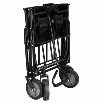 Springos sammenklappelig have- og strandvogn til 80 kg, sort, 1 stk.