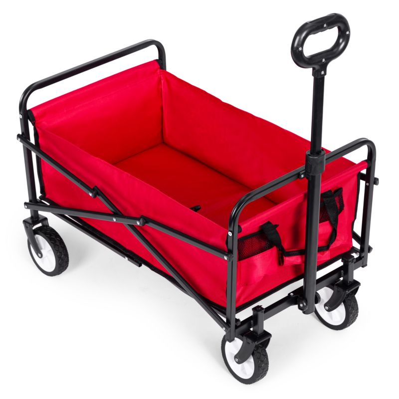 MultiGarden foldbar transport- og strandvogn i rød 48x90 cm