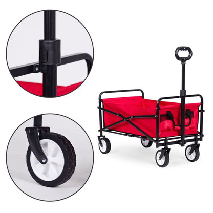 MultiGarden foldbar transport- og strandvogn i rød 48x90 cm