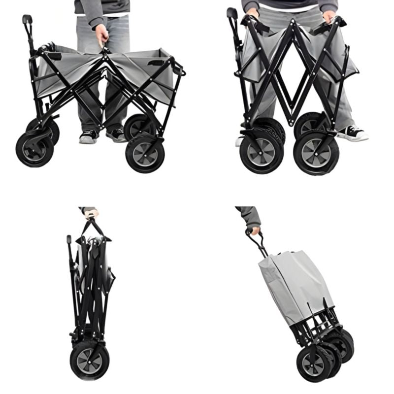MultiGarden foldbar transport- og strandvogn i rød 48x90 cm