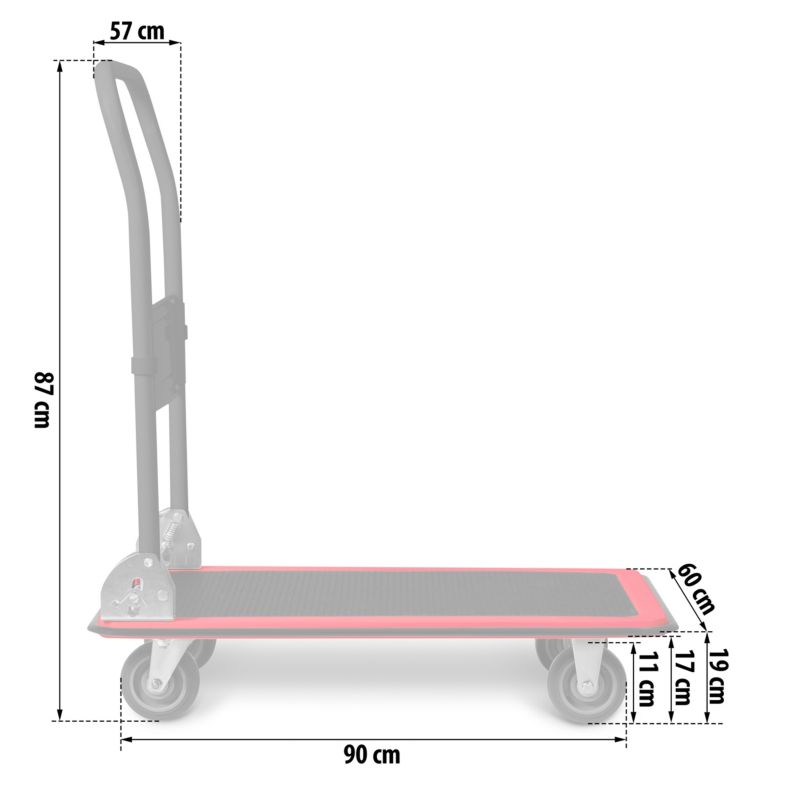 Humberg HM-506 transportvogn til lager og gods, foldbar, 300 kg, 1 stk.