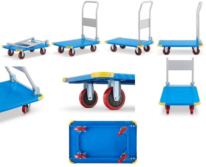 Transportplatformsvogn HIGHER 450 kg med fulde hjul, 1 stk