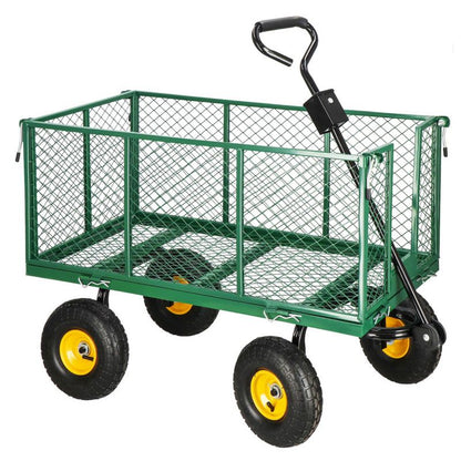 Springos have-transportvogn med metaltrailer 400 kg grøn 1 stk.