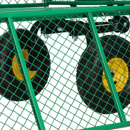 Springos have-transportvogn med metaltrailer 400 kg grøn 1 stk.