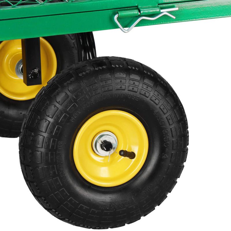 Springos have-transportvogn med metaltrailer 400 kg grøn 1 stk.