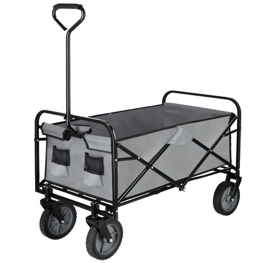 Sammenklappelig have-transportvogn Springos 80 kg grå-sort 1 stk.