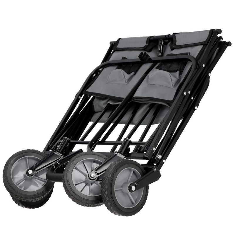 Sammenklappelig have-transportvogn Springos 80 kg grå-sort 1 stk.