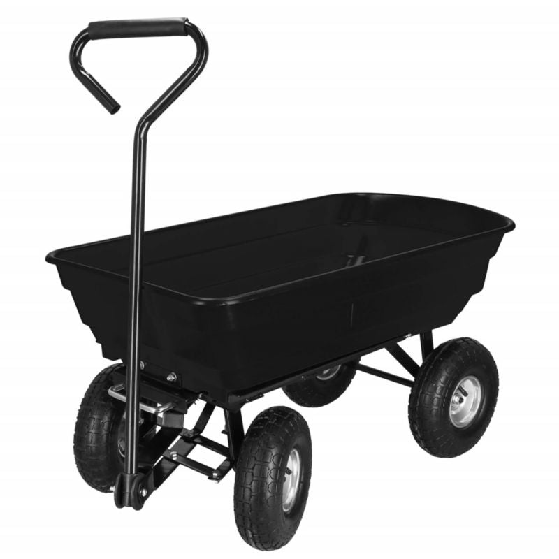 Springos have- og transportvogn med tipfunktion op til 250 kg, sort, 1 stk.