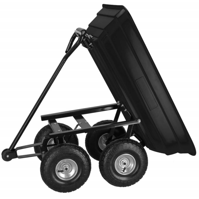 Springos have- og transportvogn med tipfunktion op til 250 kg, sort, 1 stk.