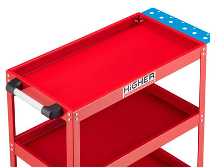 Værkstedsvogn med værktøj, 3 hylder, HIGHER, 175 kg, 1 stk