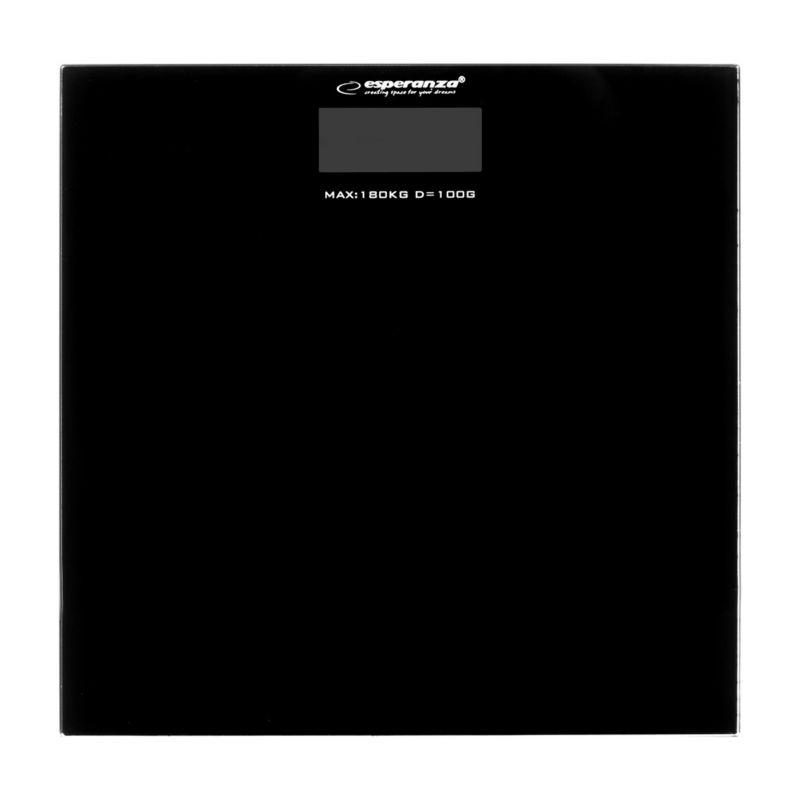 Badevægt 30x30 cm Sort Hærdet Glas 180 kg | EBS002K