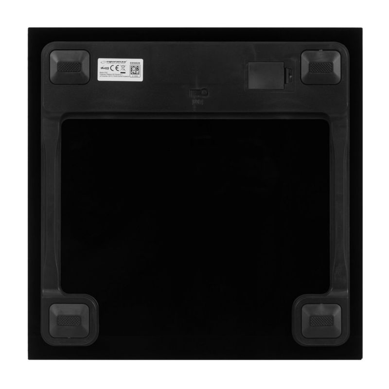 Badevægt 30x30 cm Sort Hærdet Glas 180 kg | EBS002K