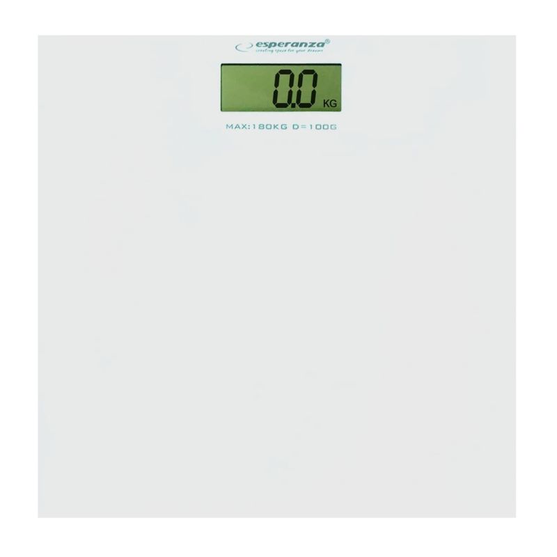 Badevægt 30x30 cm Hvid Glas 180 kg EBS002W