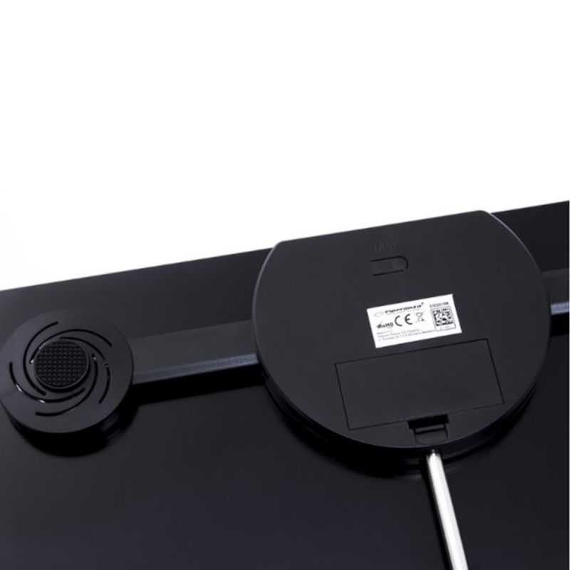 Badevægt 30x30 cm Sort Bluetooth BMI-analyse op til 180 kg