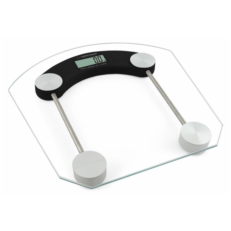 Badevægt 180 kg LCD 21x27,5x2 cm Sort
