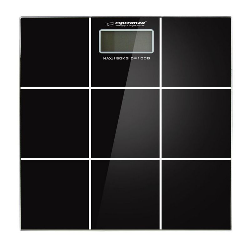 Badevægt 30x30 cm Sort 180 kg EBS004