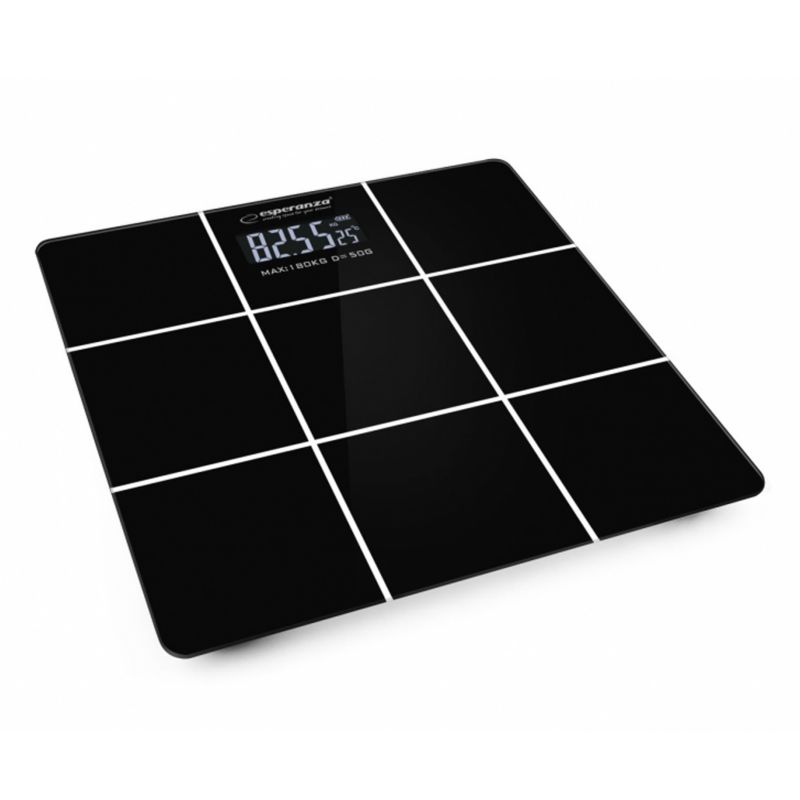 Badevægt 30x30 cm Sort 180 kg EBS004
