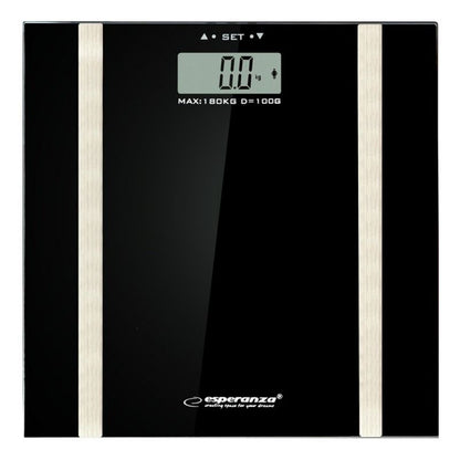 Badevægt 30x30 cm Sort Hærdet Glas 180 kg EBS018K