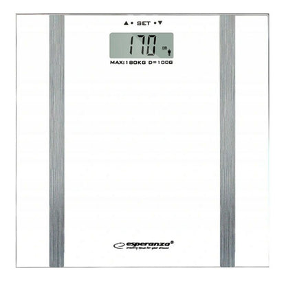 Badevægt 30x30 cm Hvid 180 kg Glas EBS018W