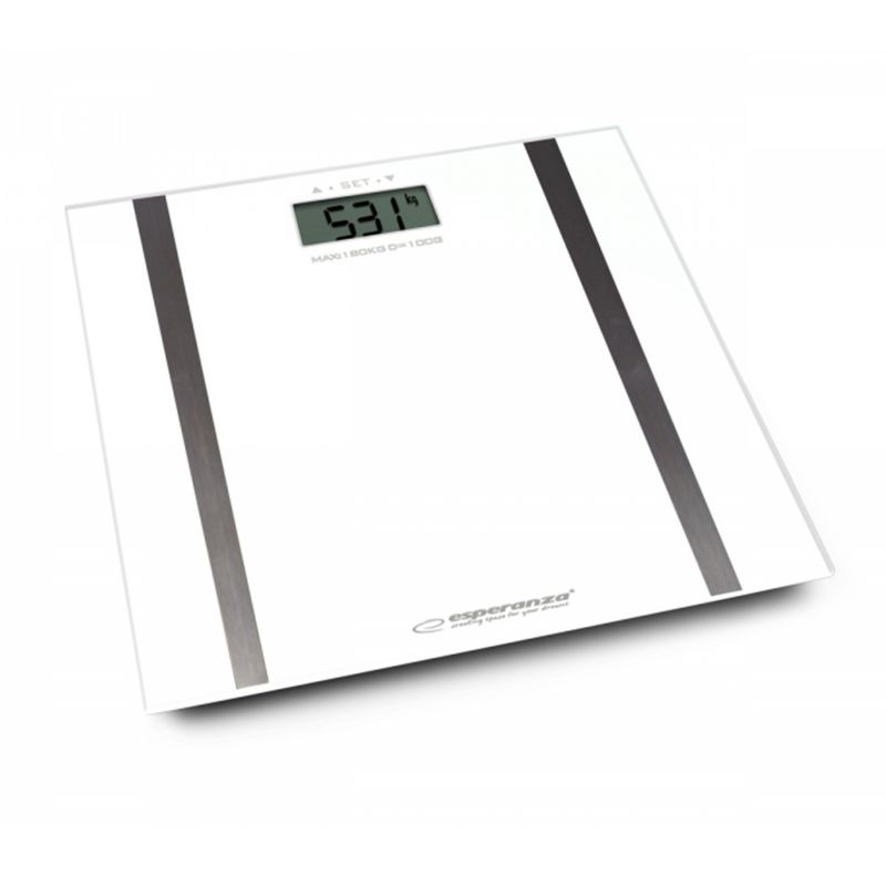 Badevægt 30x30 cm Hvid 180 kg Glas EBS018W