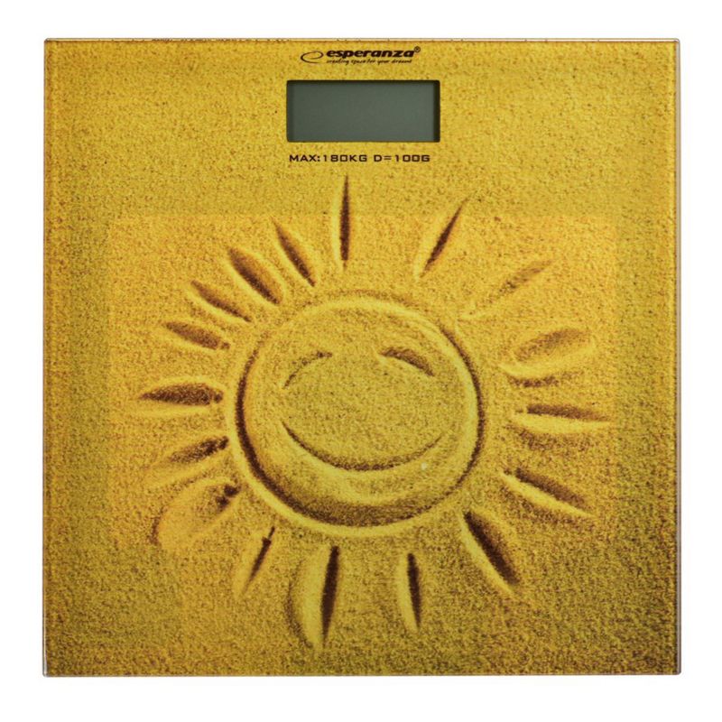 Badevægt 30x30 cm Beige Hærdet Glas 180 kg EBS006