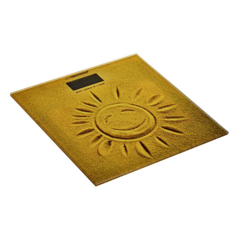 Badevægt 30x30 cm Beige Hærdet Glas 180 kg EBS006
