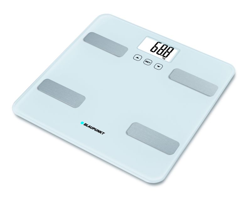 Personvægt med Kropssammensætningsanalyse Hvid 30,2x30,2 cm 150 kg
