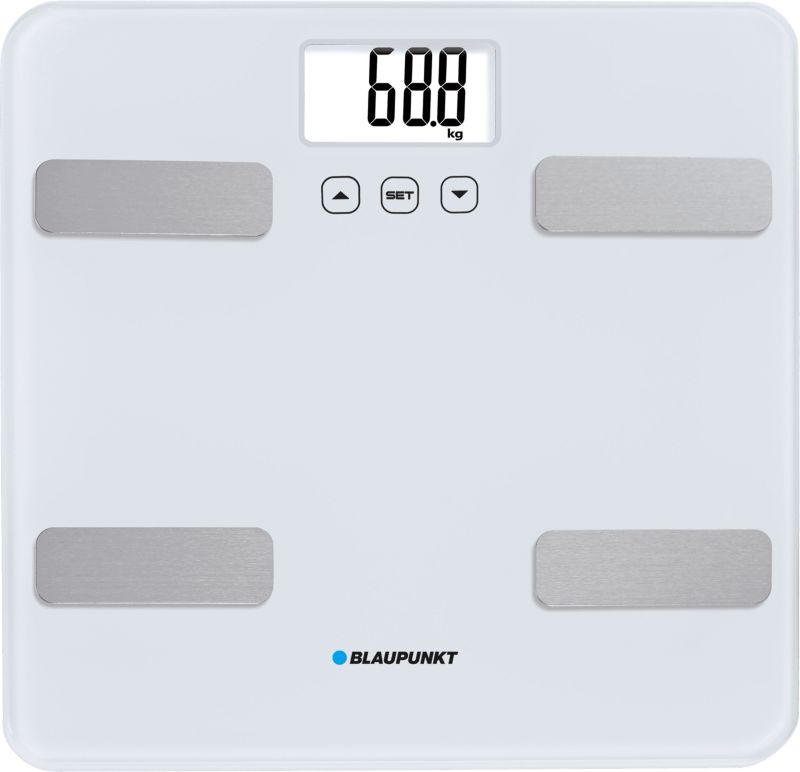 Personvægt med Kropssammensætningsanalyse Hvid 30,2x30,2 cm 150 kg