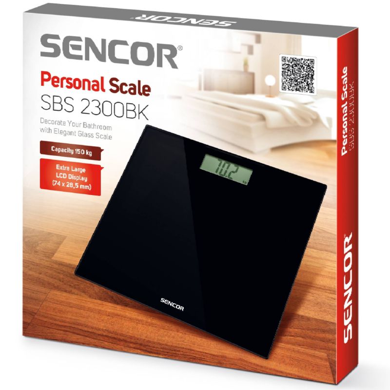 Elektronisk Personvægt 150 kg LCD Sort 31 cm