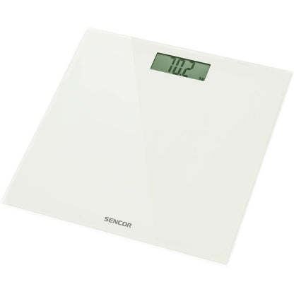 Badevægt 150 kg LCD Hærdet Glas Hvid SBS 2301WH