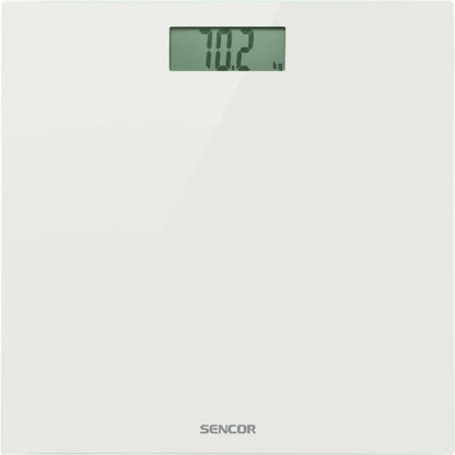 Badevægt 150 kg LCD Hærdet Glas Hvid SBS 2301WH
