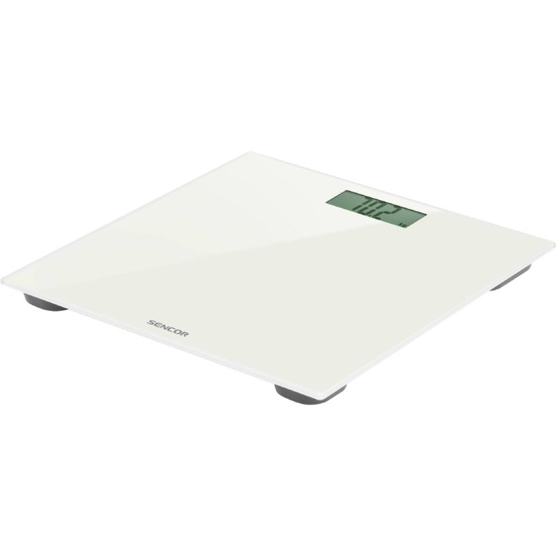 Badevægt 150 kg LCD Hærdet Glas Hvid SBS 2301WH