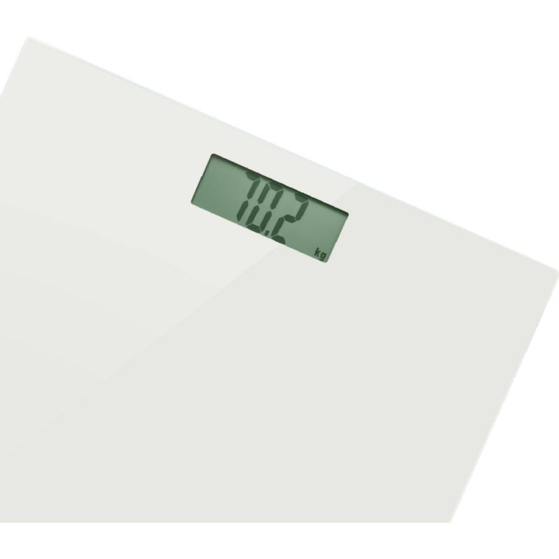 Badevægt 150 kg LCD Hærdet Glas Hvid SBS 2301WH