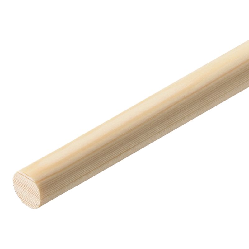 Rundstok Fyrretræ 12 x 12 x 1000 mm Natur