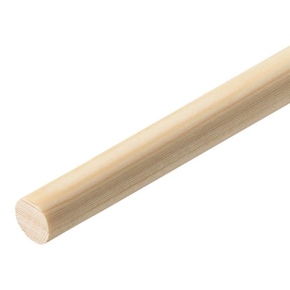 Fyrretræsrundstok 20 x 1000 mm Sort