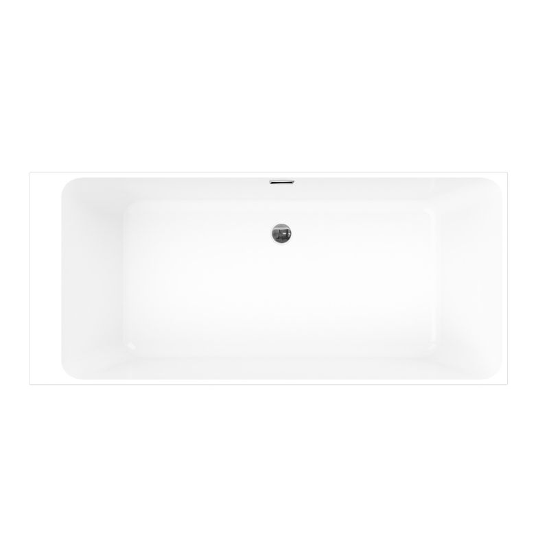 Akrylbadekar GoodHome Bakor 180 x 80 cm grå / hvid