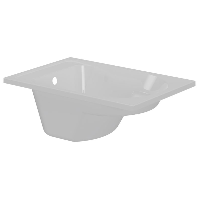 GoodHome Cavally akrylbadekar 105 x 70 cm hvid