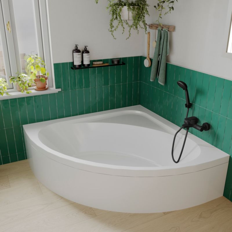 GoodHome Cavally akryl-hjørnebadekar 140 x 140 cm