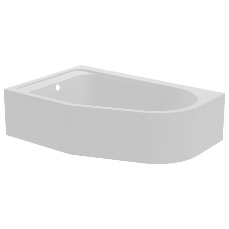 GoodHome Cavally akrylbadekar 145 x 95 cm venstre asymmetrisk