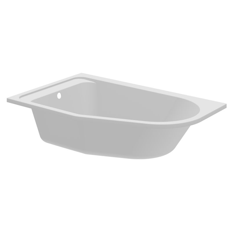 GoodHome Cavally akrylbadekar 150 x 95 cm venstre asymmetrisk